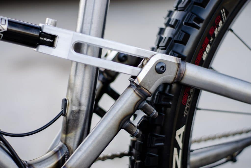 steel full suspension linkage mtb frame trail bike enduro mullet