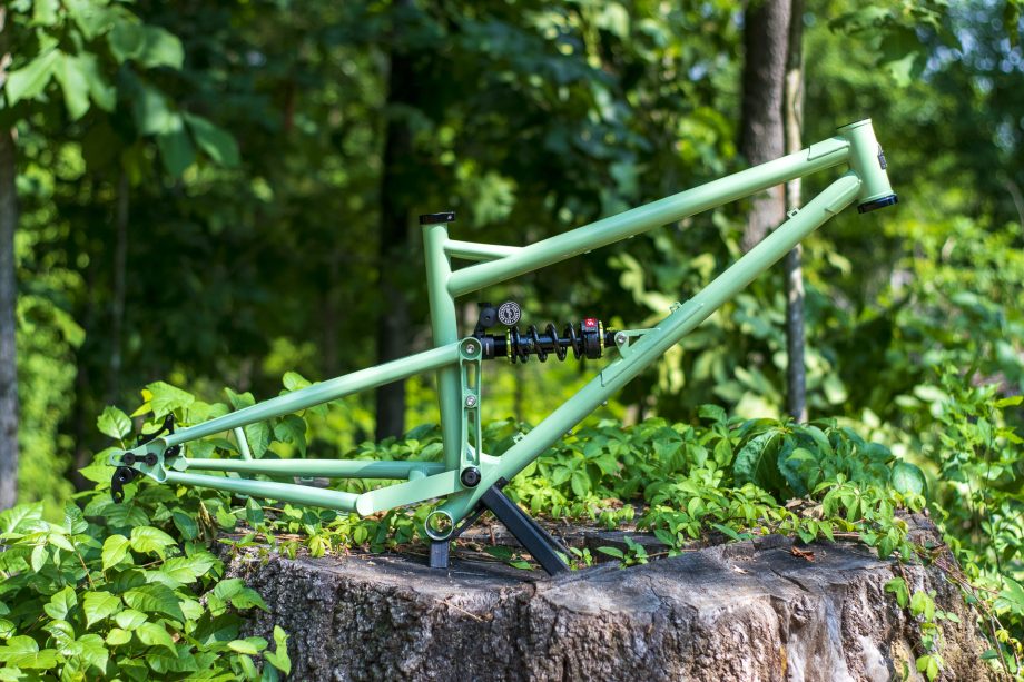 chromoly steel full suspension mountain bike frame